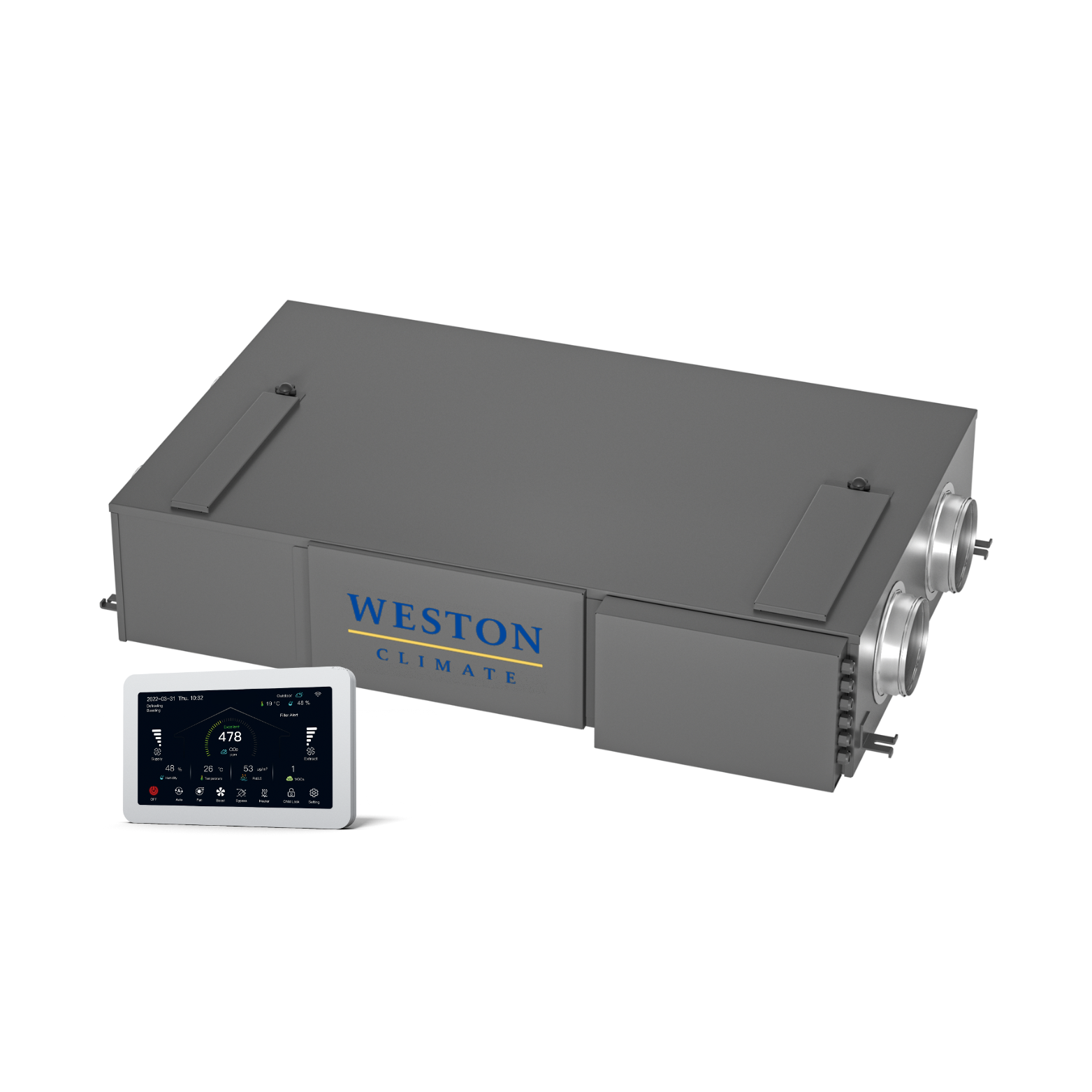 Urządzenie wentylacyjne COMPACT 200–300 m³/h z odzyskiem ciepła – WESTON CLIMATE