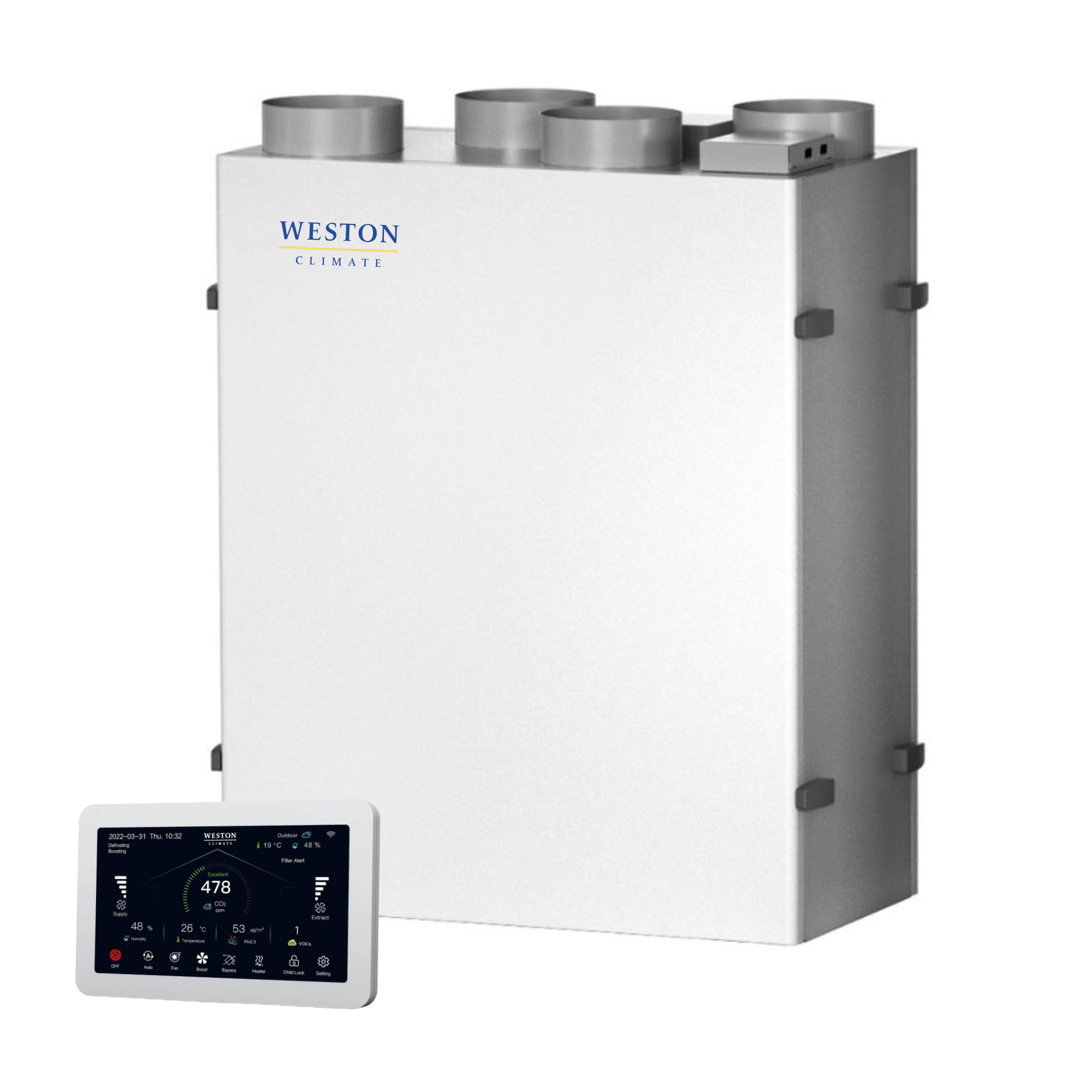 Weston Climate Essence 150–240 m³/h – urządzenie wentylacyjne z odzyskiem ciepła – 02