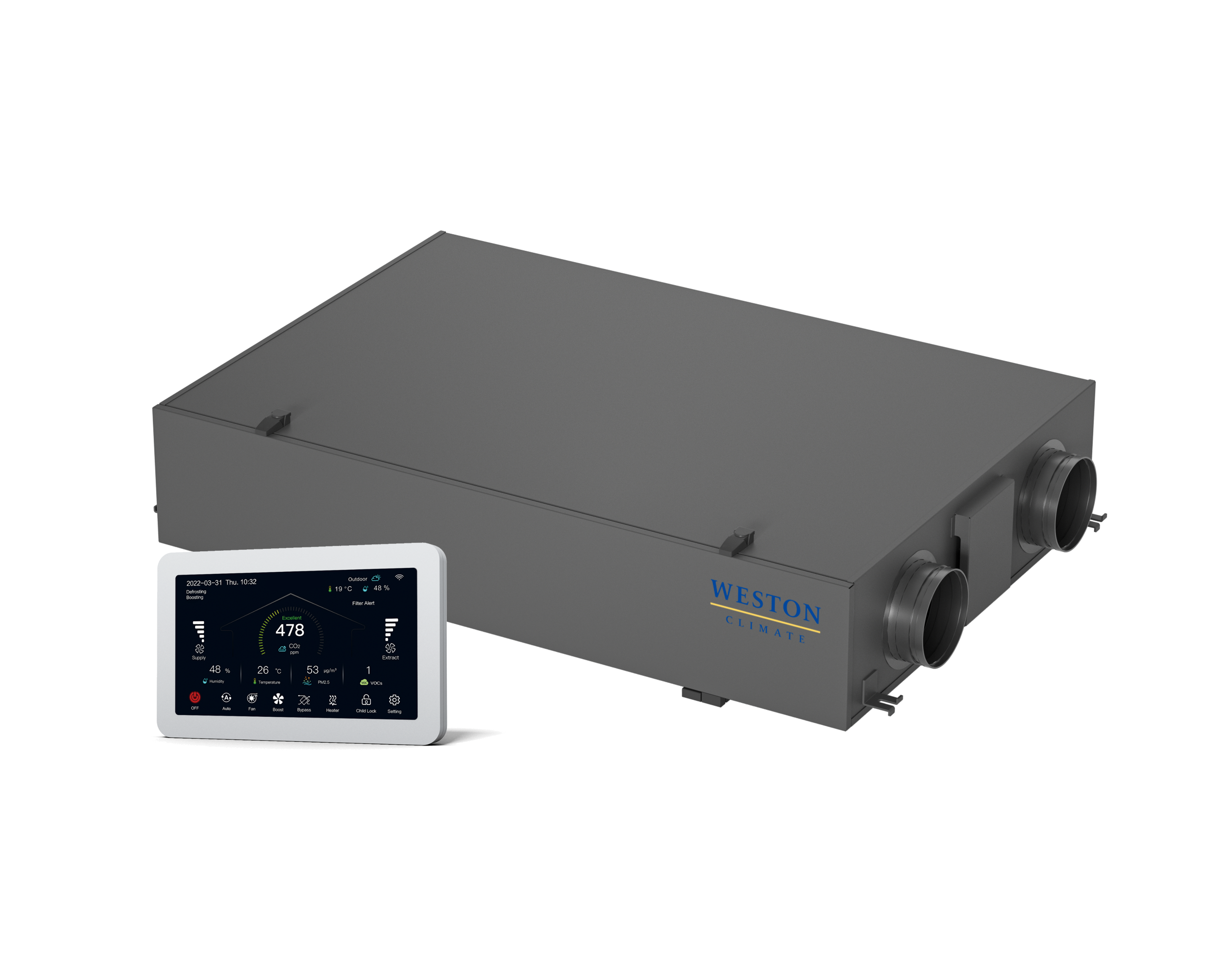 Urządzenie wentylacyjne z odzyskiem ciepła serii Fit 350-400m3